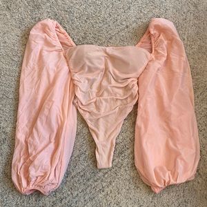Oh Polly light pink long sleeved bodysuit SIZE 8